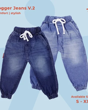 Jogger Jeans Anak Denim Dark Blue & Washed Light Blue celana laki laki