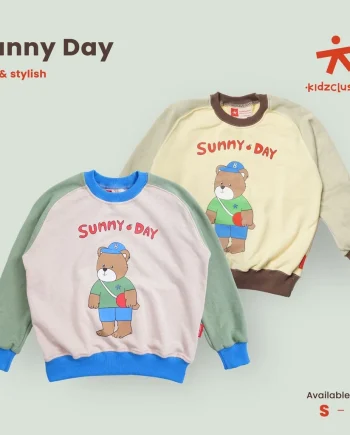 Sweater Anak Sunny Bear Sweatshirt Yellow Premium Edition